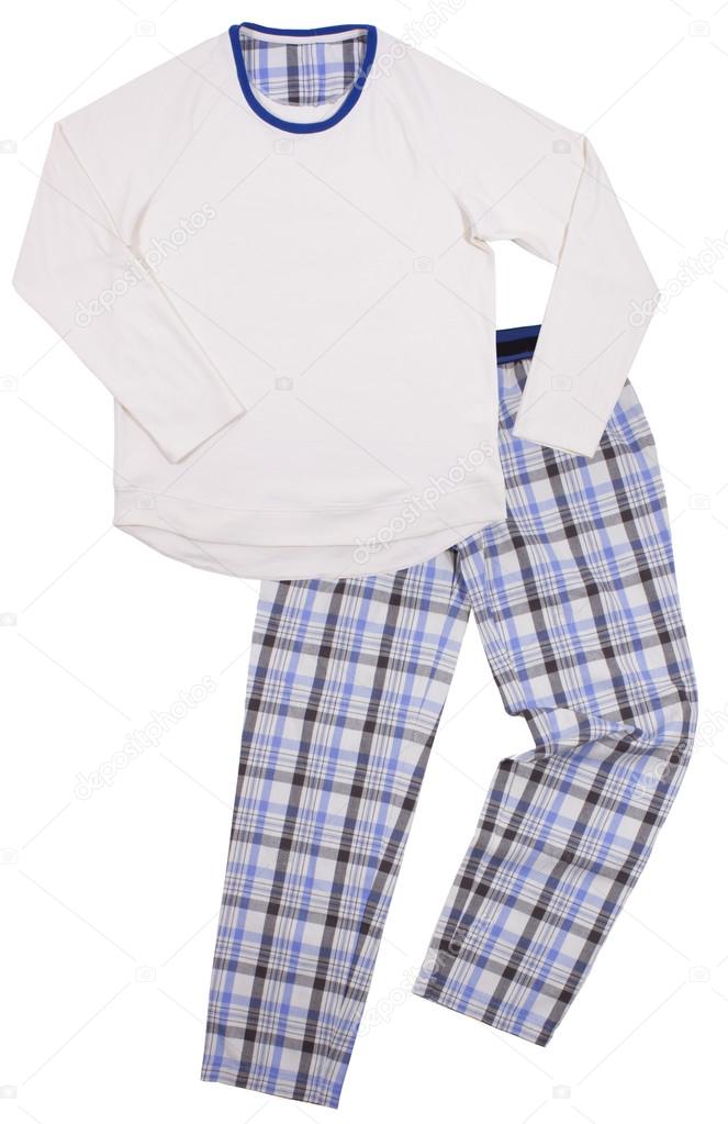 Childrens pajamas. Isolated on white background