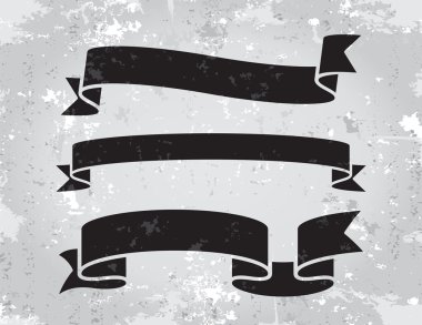 Afiş şerit kümesi. Vektör çizim