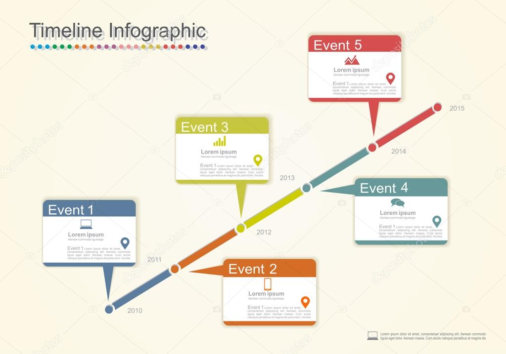 Timeline infographics. Vector illustration
