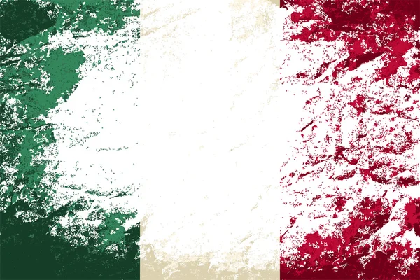 Italian flag. Grunge background. Vector illustration — Stock Vector