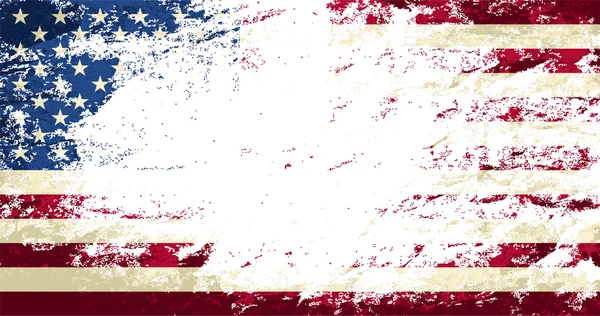 Bandiera americana. Sfondo di grunge. Illustrazione vettoriale — Vettoriale Stock
