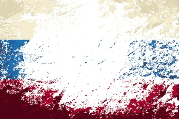 Bandera rusa. Fondo grunge. Ilustración vectorial — Vector de stock