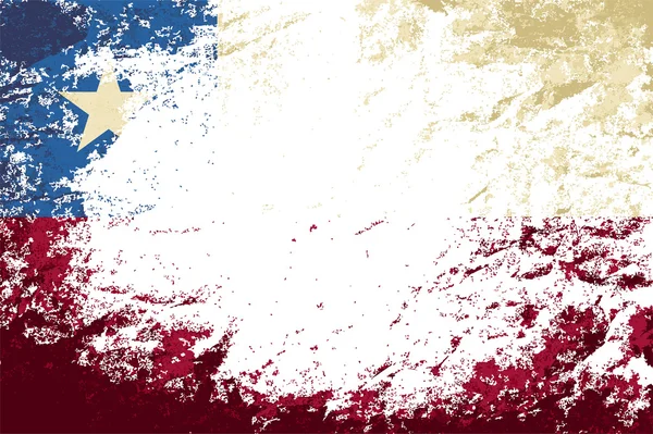 Bandiera cilena. Sfondo di grunge. Illustrazione vettoriale — Vettoriale Stock