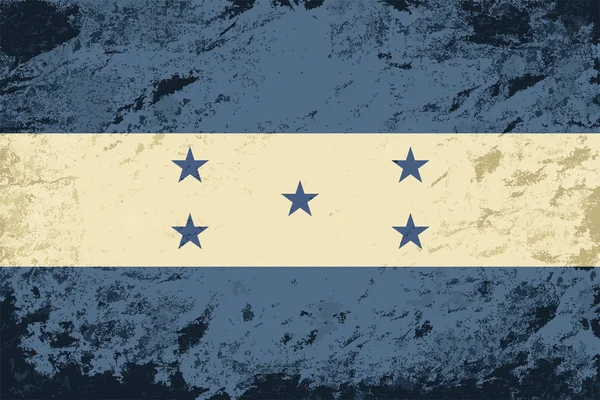 Honduras flagga. Grunge bakgrund. Vektor illustration — Stock vektor