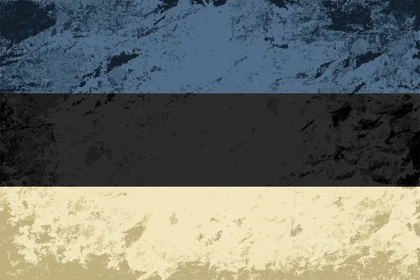 Le drapeau estonien. Fond grunge. Illustration vectorielle — Image vectorielle