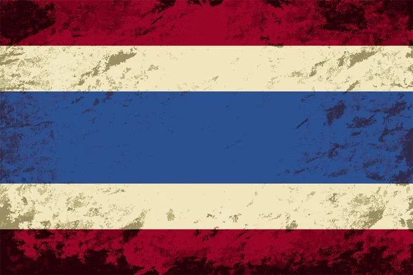 Thailändische Flagge. Grunge-Hintergrund. Vektorillustration — Stockvektor