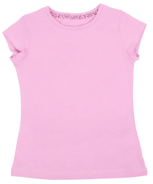 Womens roze shirt geïsoleerd op witte achtergrond. — Stockfoto