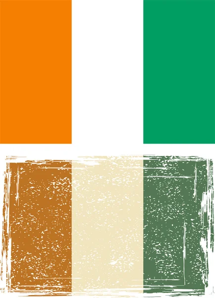 Cote dIvoire drapeau grunge. Illustration vectorielle — Image vectorielle