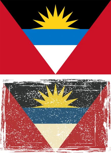 Antigua and Barbuda grunge flag. Vector illustration — Stock Vector
