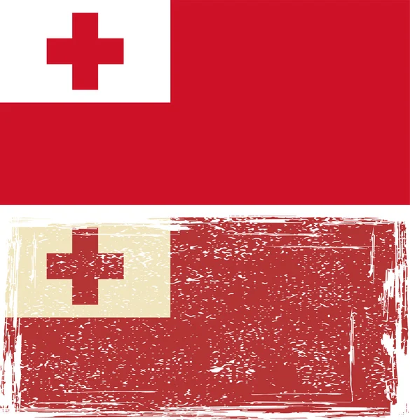 Tonga grunge flag. Vector illustration — Stock Vector