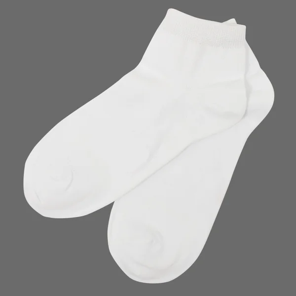 Pair of socks. Isolated on gray background — Stock Photo, Image