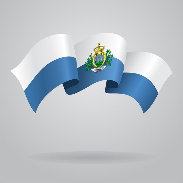 San Marino waving Flag. Vector illustration