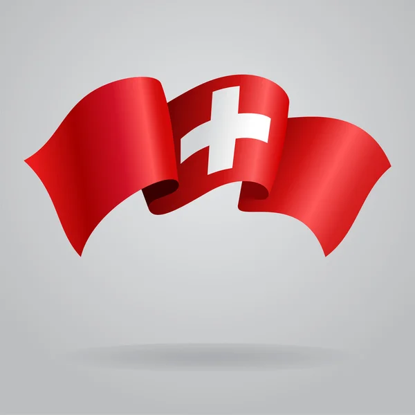 Drapeau suisse. Illustration vectorielle — Image vectorielle