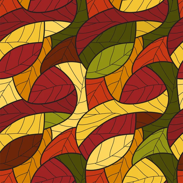 Seamless pattern with leafs. Vector illustration — Stock Vector