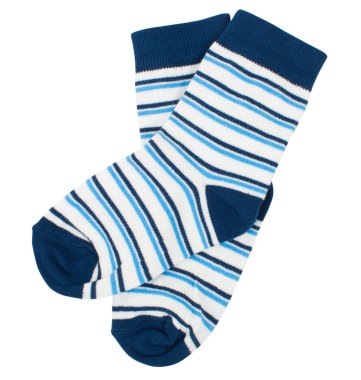 Çift çorap. Beyaz arka plan üzerinde izole