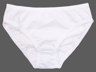 gri arka plan üzerinde izole kadın külotu.