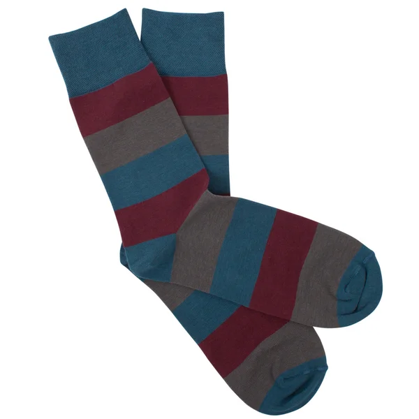 Paar sokken. Geïsoleerd op witte achtergrond — Stockfoto