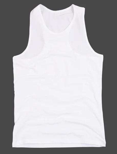 Unisex tričko bez rukávů izolovaných na šedé — Stock fotografie