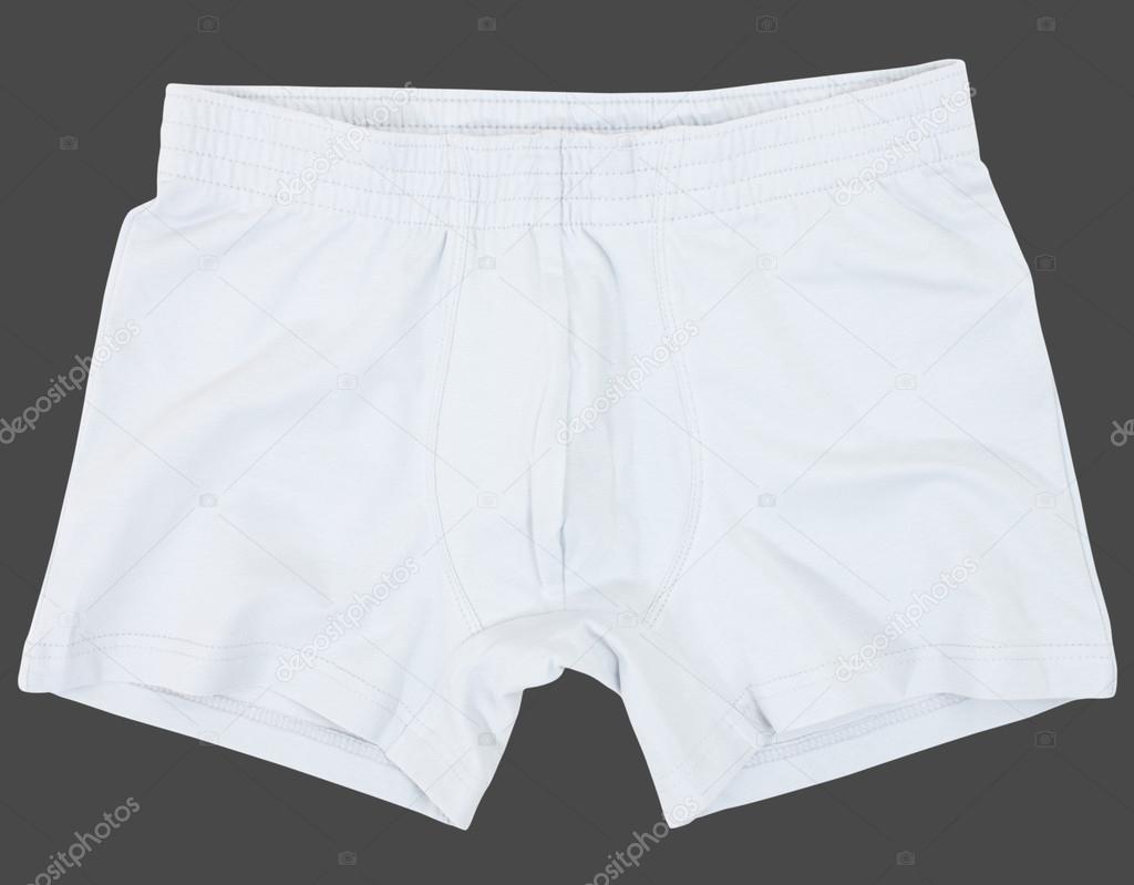 Male underwear isolated on gray background.