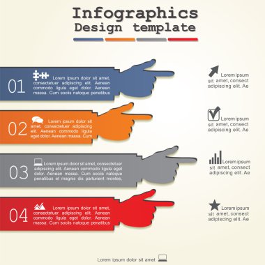 Infographic rapor şablonu el ile. Vektör