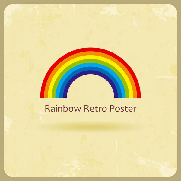 Fondo de arco iris retro abstracto. Ilustración vectorial — Vector de stock