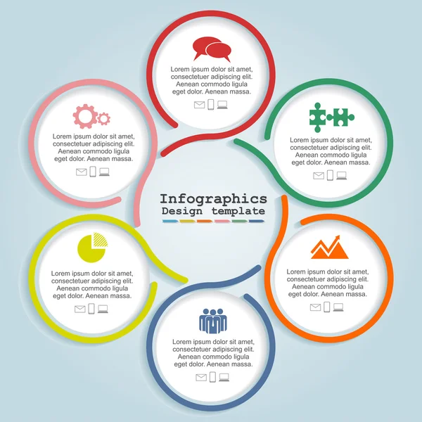 Infographic tasarım şablonu. vektör çizim. — Stok Vektör