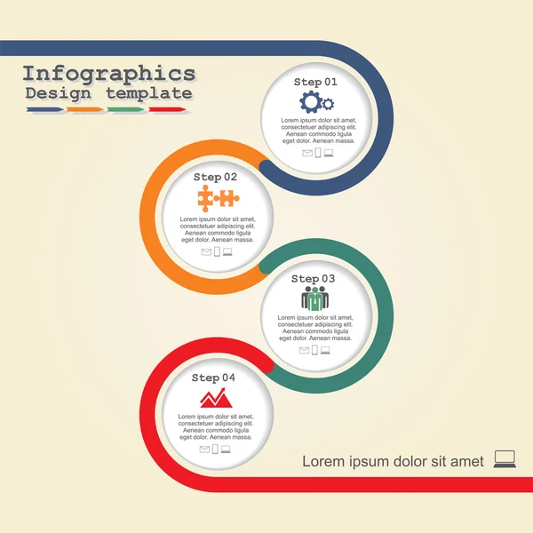 Infographic tervezősablon. vektoros illusztráció. — Stock Vector