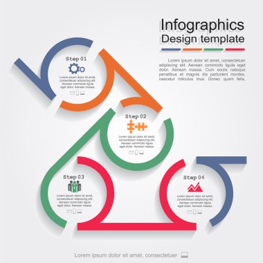 Infographic tasarım şablonu. vektör çizim