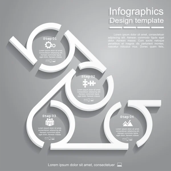 Modelo de Design Infográfico. Ilustração vetorial — Vetor de Stock