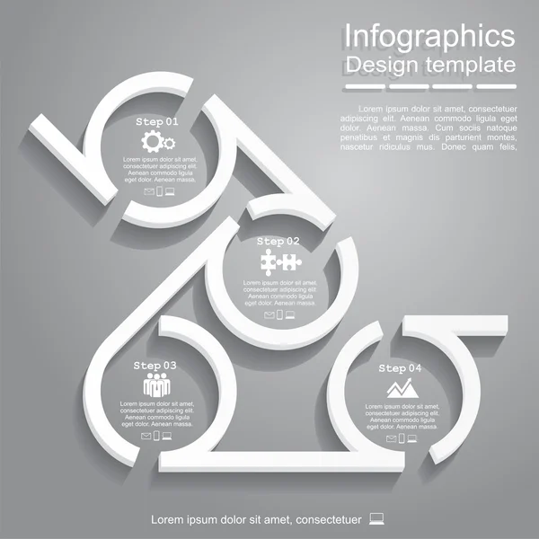 Infographic tasarım şablonu. vektör çizim — Stok Vektör