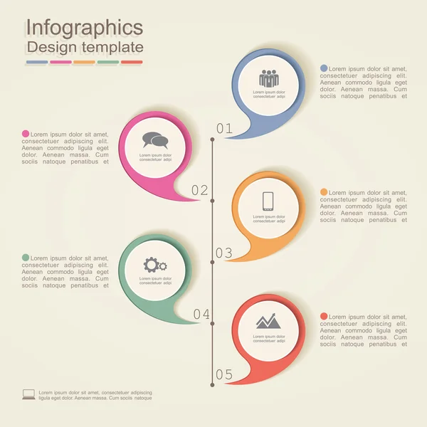 Infographic tervezősablon. vektoros illusztráció — Stock Vector