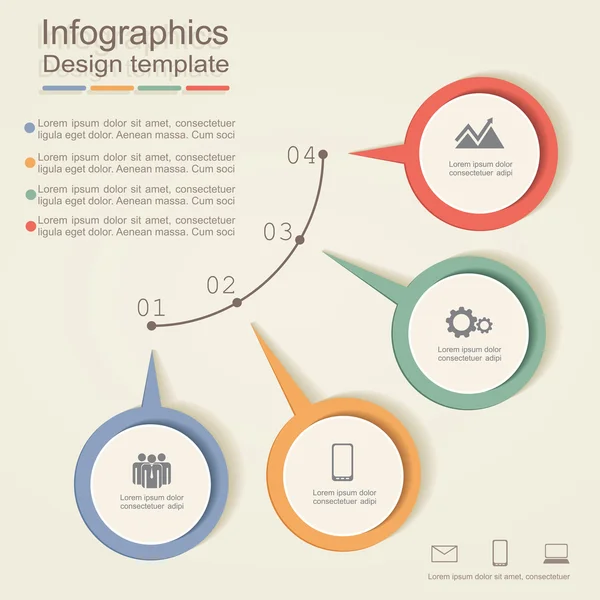 Modelo de Design Infográfico. Ilustração vetorial — Vetor de Stock