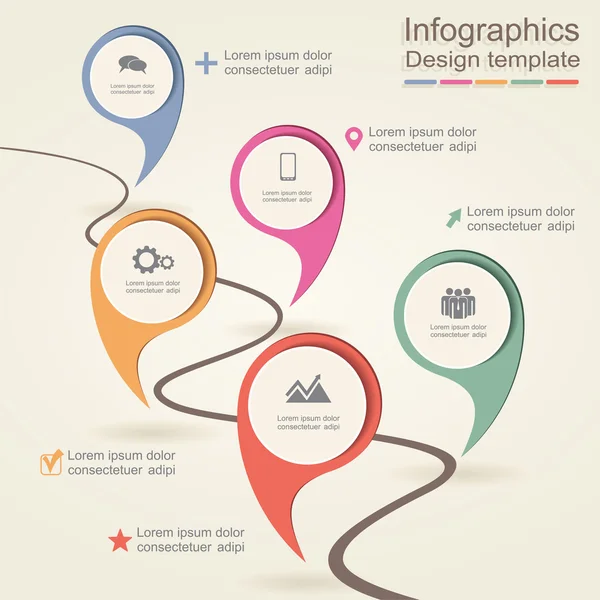 Modelo de Design Infográfico. Ilustração vetorial — Vetor de Stock