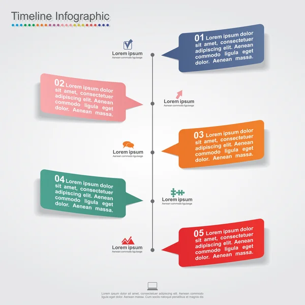 Infographic tervezősablon elemek és ikonok. Vektor — Stock Vector