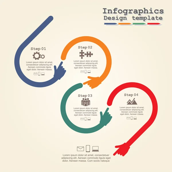 Šablona návrhu Infographic s prvky a ikony. Vektor — Stockový vektor