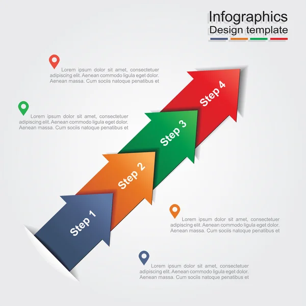 Infographic tasarım şablonu. vektör çizim — Stok Vektör