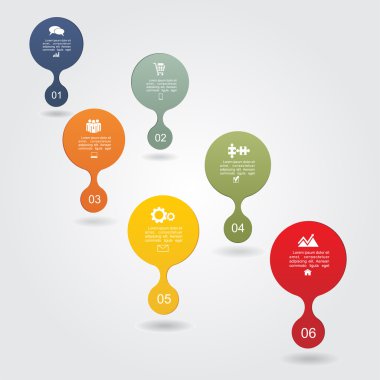 Infographic tasarım şablonu öğeler ve simgeler. Vektör