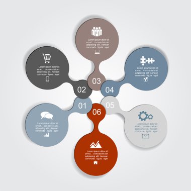 Infographic tasarım şablonu öğeler ve simgeler. Vektör