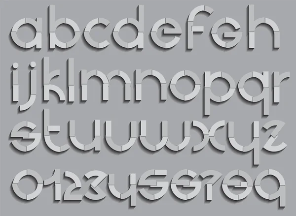 Conjunto de letras tipo de fuente. Vector — Vector de stock