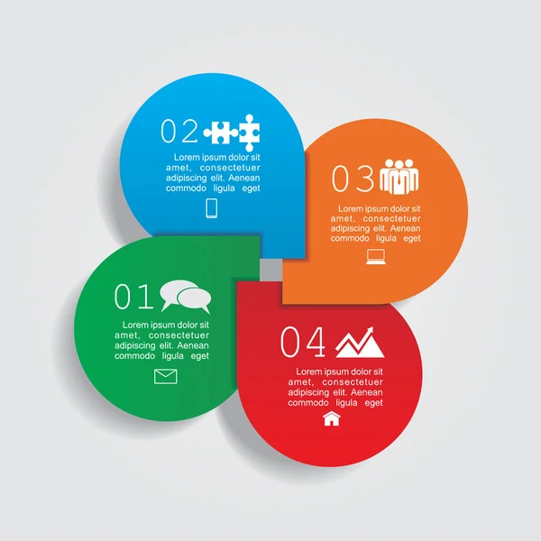 Modèle de conception infographique avec des éléments et des icônes. Vecteur — Image vectorielle