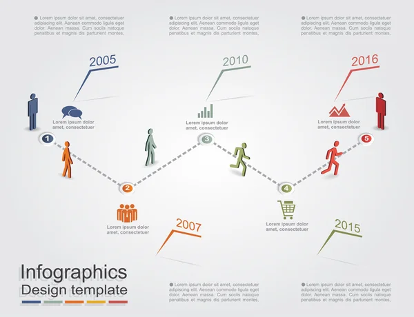 Infographic design template with elements and icons. Vector — Stock Vector