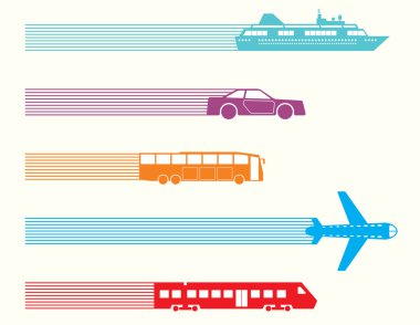 Taşıma farklı türde. Vektör çizim