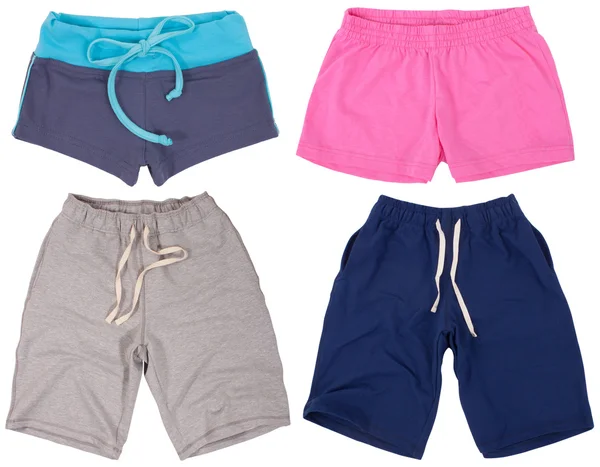 Set of male and female shorts. Isolated on white background. — Stock Photo, Image