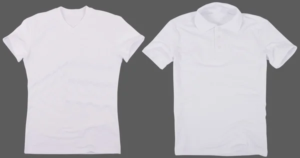 Set van mannelijke shirts. Geïsoleerd op grijze achtergrond. — Stockfoto