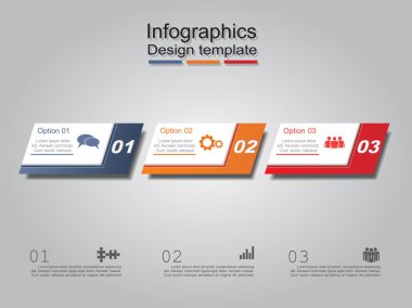 Infographic rapor şablonu düzeni. Vektör çizim.