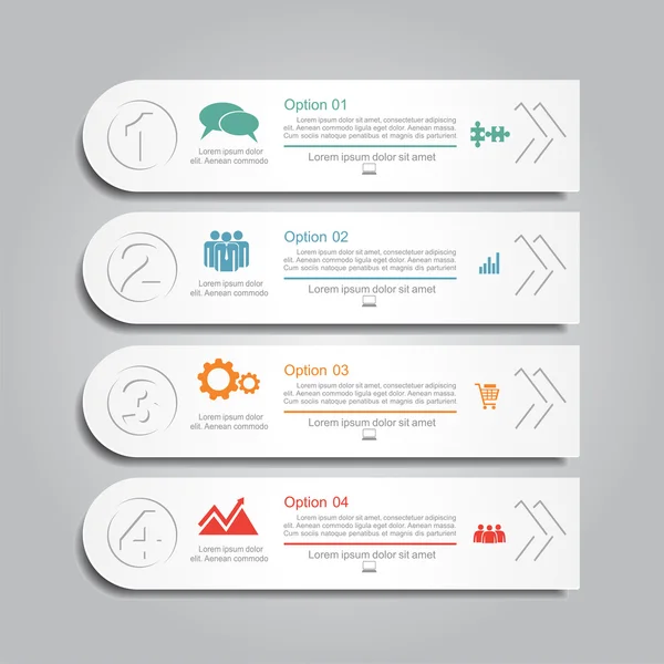 Infographic sjabloon rapportindeling. Vectorillustratie. — Stockvector