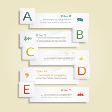 Infographic rapor şablonu düzeni. Vektör çizim