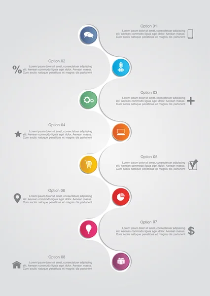 Infographic report template layout. Vector illustration — Stock Vector