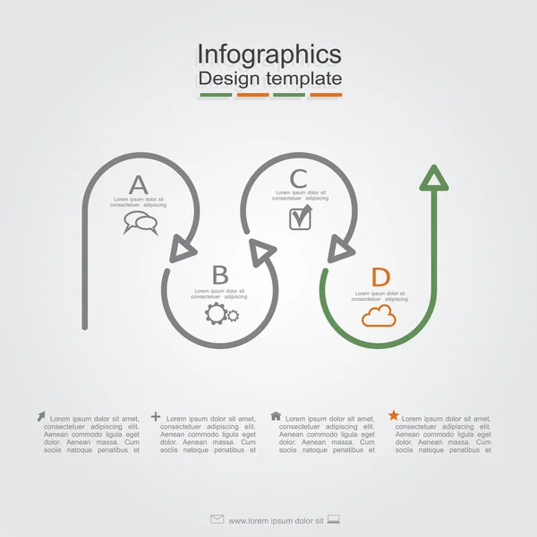 Infographic 보고서 서식 파일 레이아웃입니다. 벡터 일러스트 레이 션 — 스톡 벡터