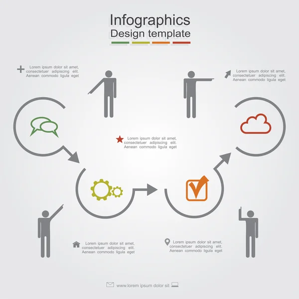 Diseño de plantilla de informe infográfico. Ilustración vectorial — Archivo Imágenes Vectoriales